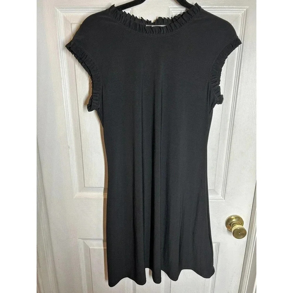 Annalee + Hope Black Ruffle Dress Women's Size M
